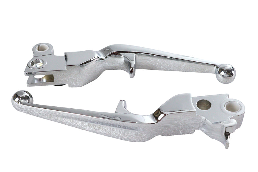 26-0415 - Chrome Trigger Style Hand Lever Set by V-Twin