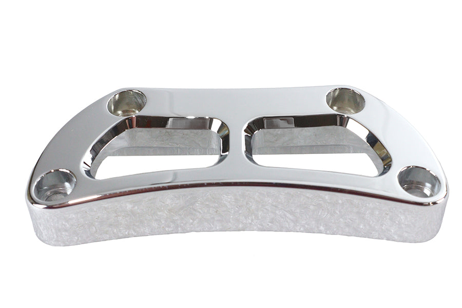 26-0451 - Cutout Design Riser Top Clamp Chrome by V-Twin