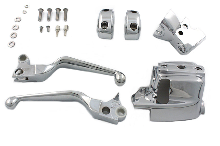 26-0538 - Handlebar Control Cover Kit Chrome by V-Twin