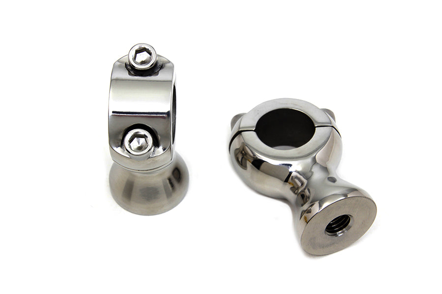 26-0555 - 1-3/4  Polished Stainless Steel Speed Freak Riser Set by V-Twin
