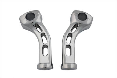 26-0591 - Chrome 5-1/2  Slotted Billet Riser Kit by V-Twin