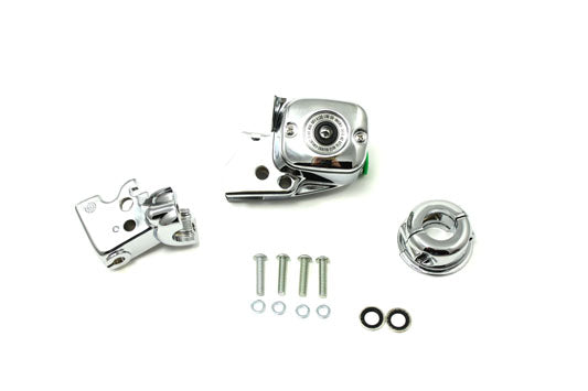26-0746 - Chrome Handlebar Control Cover Kit by V-Twin
