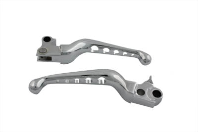 26-0785 - Chrome Drilled Hand Lever Set by V-Twin