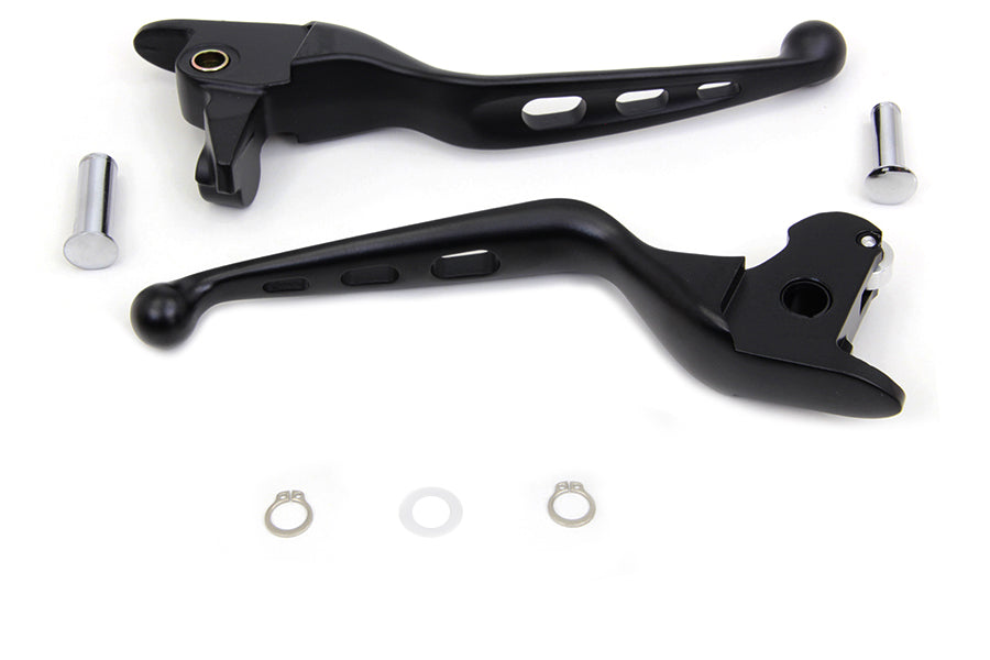 26-0801 - Black Drilled Hand Lever Set by MCM