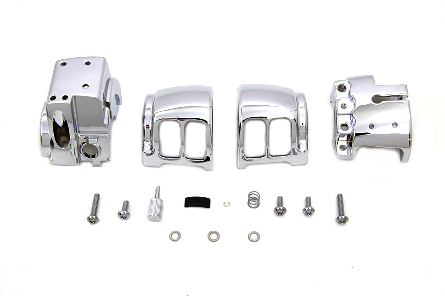 26-0843 - Handlebar Control Switch Housing Kit Chrome by V-Twin