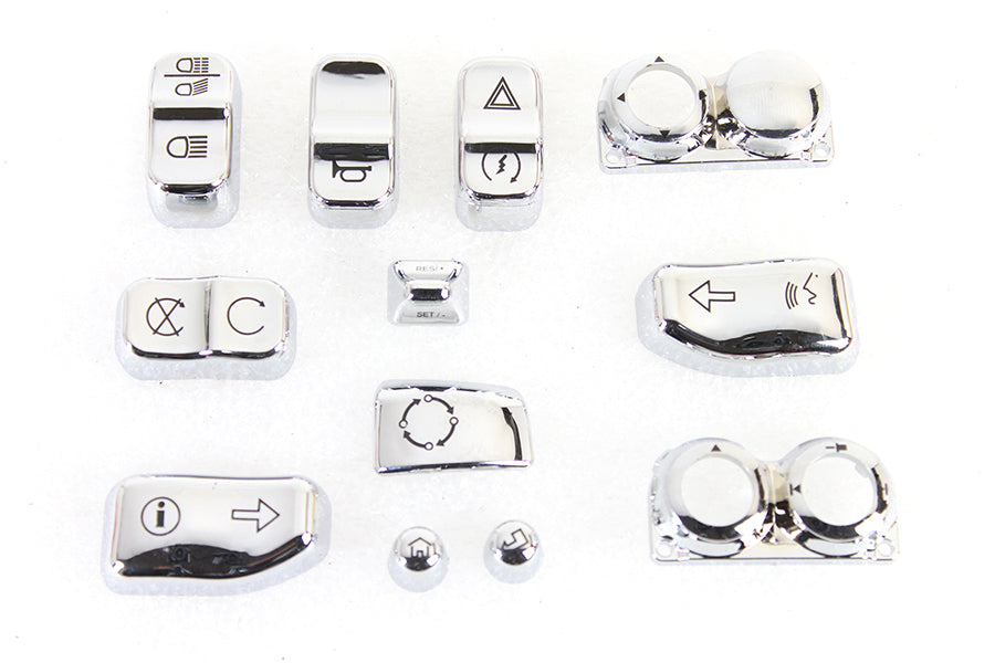 26-0846 - Handlebar Switch Cap Set Chrome by V-Twin