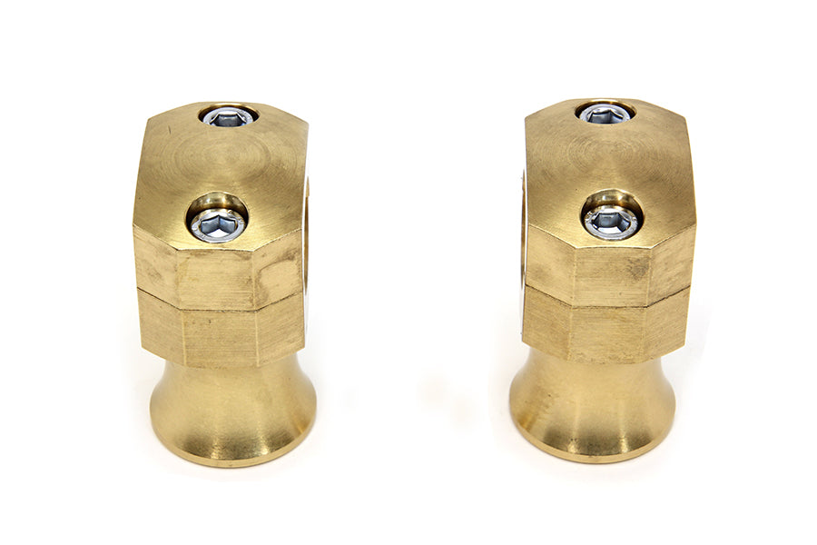 26-0885 - Shorty Style Brass Riser Set by V-Twin