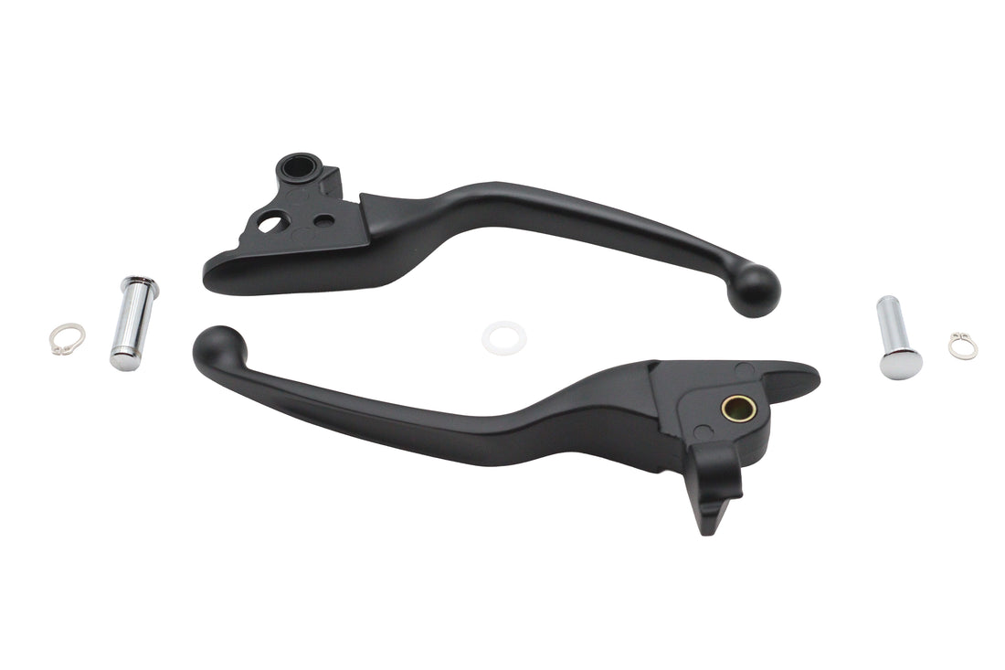 26-0963 - Black Narrow Smooth Contour Hand Lever Set by V-Twin