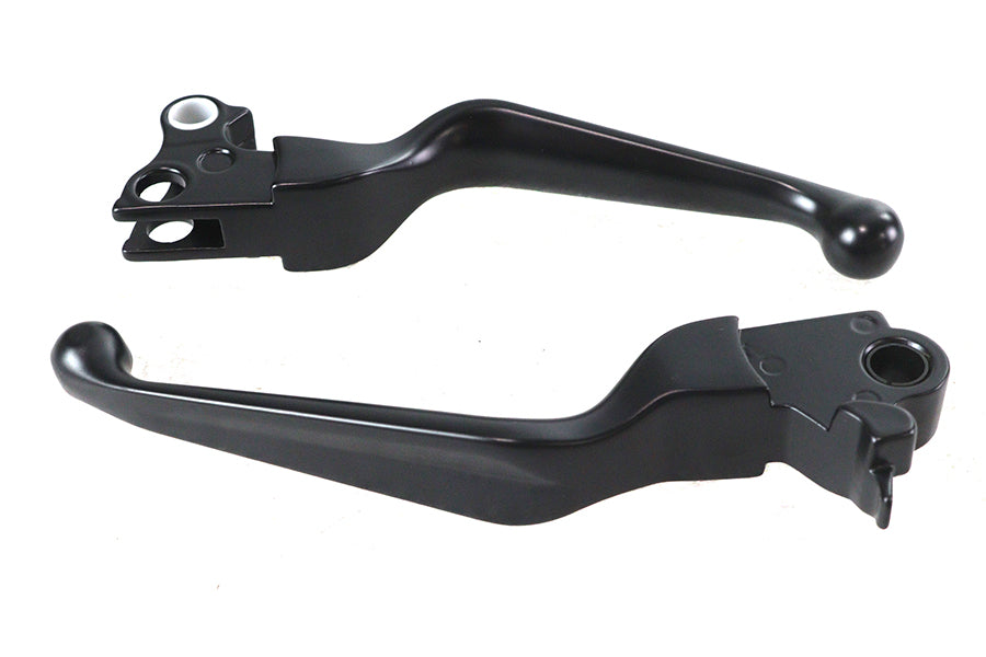 26-0980 - Black Smooth Contour Hand Lever Set by V-Twin