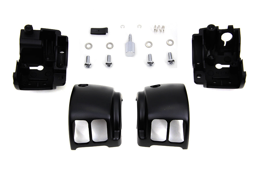 26-0988 - Handlebar Control Switch Housing Kit Black by V-Twin