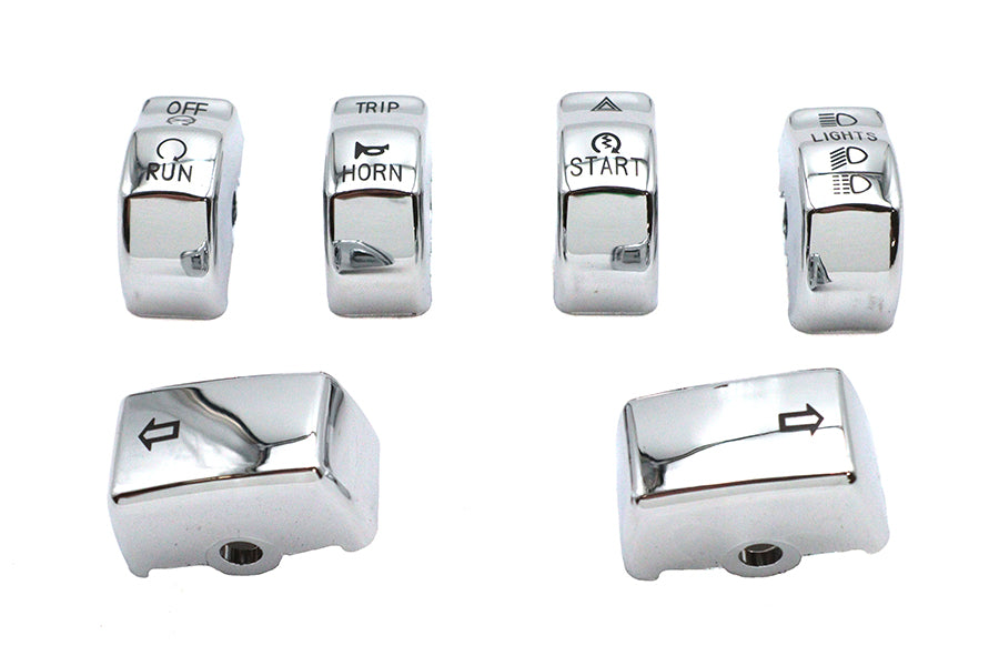 26-0991 - Chrome Switch Cover Set by V-Twin
