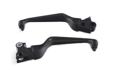 26-1156 - Black Contour Hand Lever Set with Skull Ends by V-Twin