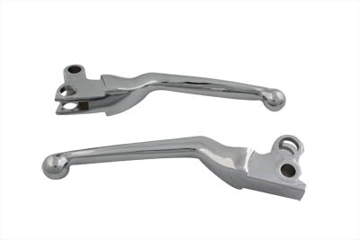26-1973 - Chrome Power Hand Lever Set by V-Twin