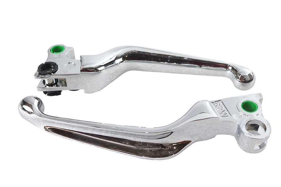26-2171 - Chrome Contour Hand Lever Set by V-Twin