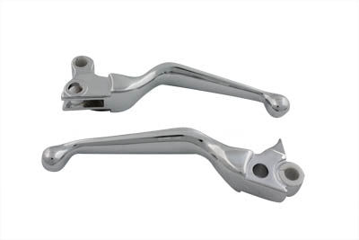 26-2178 - Chrome Smooth Contour Hand Lever Set by V-Twin