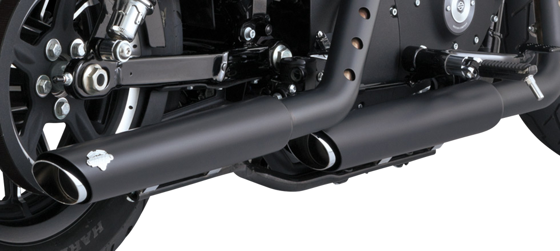 VANCE & HINES 3" Twin Slash Slip-On Mufflers - Black 46361