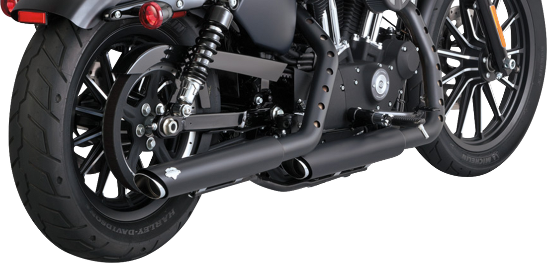 VANCE & HINES 3" Twin Slash Slip-On Mufflers - Black 46361