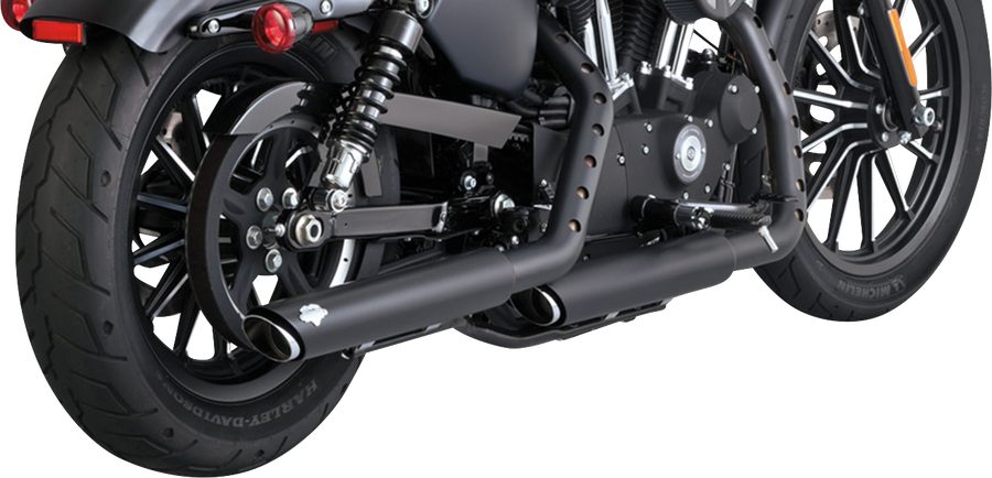 VANCE & HINES 3" Twin Slash Slip-On Mufflers - Black 46361