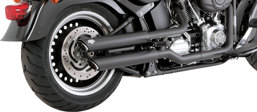 VANCE & HINES 3" Twin Slash Slip-On Mufflers - Black 46343