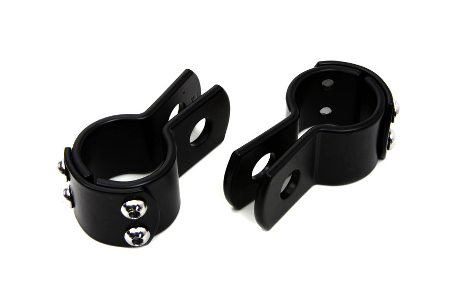 27-0004 - Black 1-1/2 inch Footpeg Mount Clamp Set by Wyatt Gatling