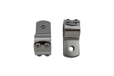 27-0037 - Chrome 1-1/4 inch Footpeg Mount Clamp Set by Wyatt Gatling