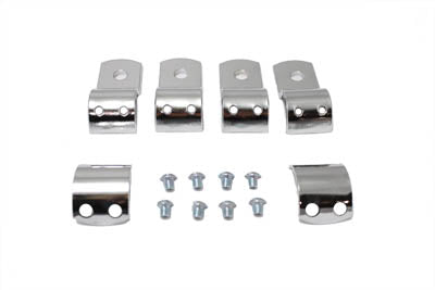 27-0038 - Chrome 1-1/8 inch Footpeg Mount Clamp Set by Wyatt Gatling