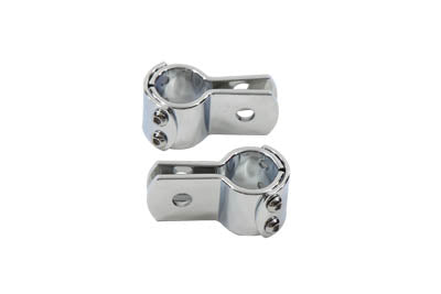 27-0039 - Chrome 1 inch Footpeg Mount Clamp Set by Wyatt Gatling
