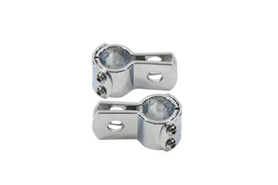 27-0052 - Chrome 1 inch Footpeg Mount Clamp Set by Wyatt Gatling