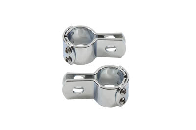27-0054 - Chrome 1-1/4 inch Footpeg Mount Clamp Set by Wyatt Gatling