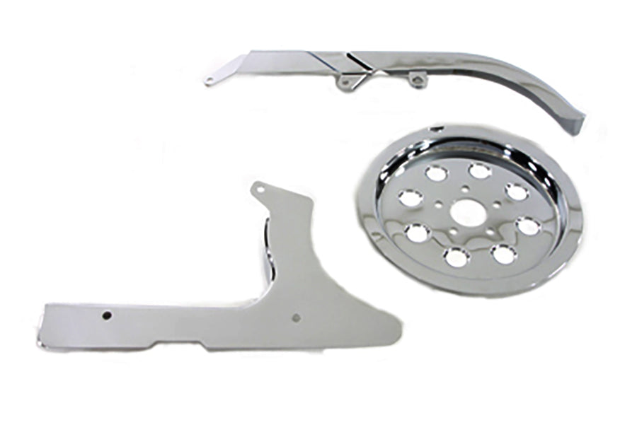 27-0158 - Chrome Belt Guard Kit by V-Twin