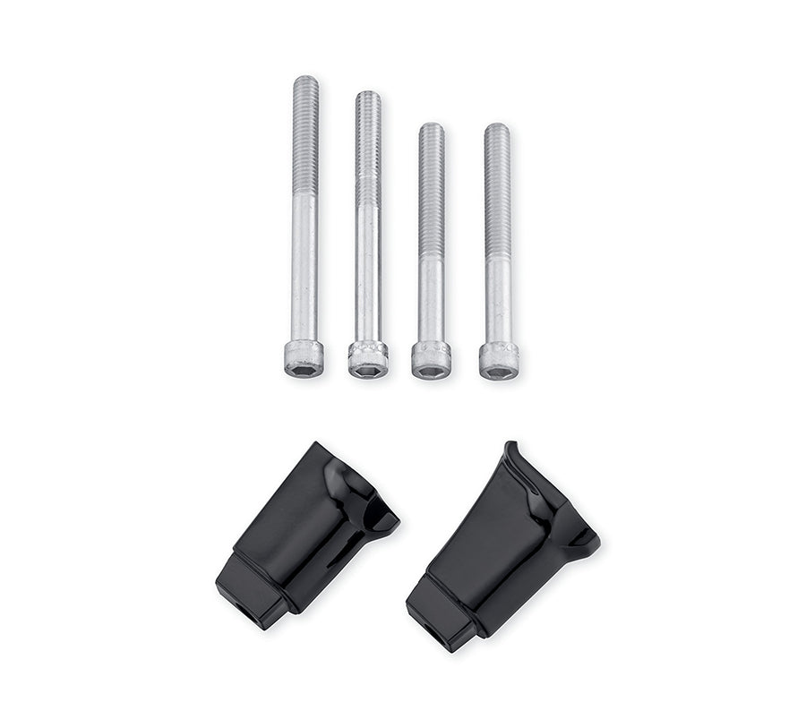 27-0191 - Passenger Footboard Adapter Set Black by V-Twin