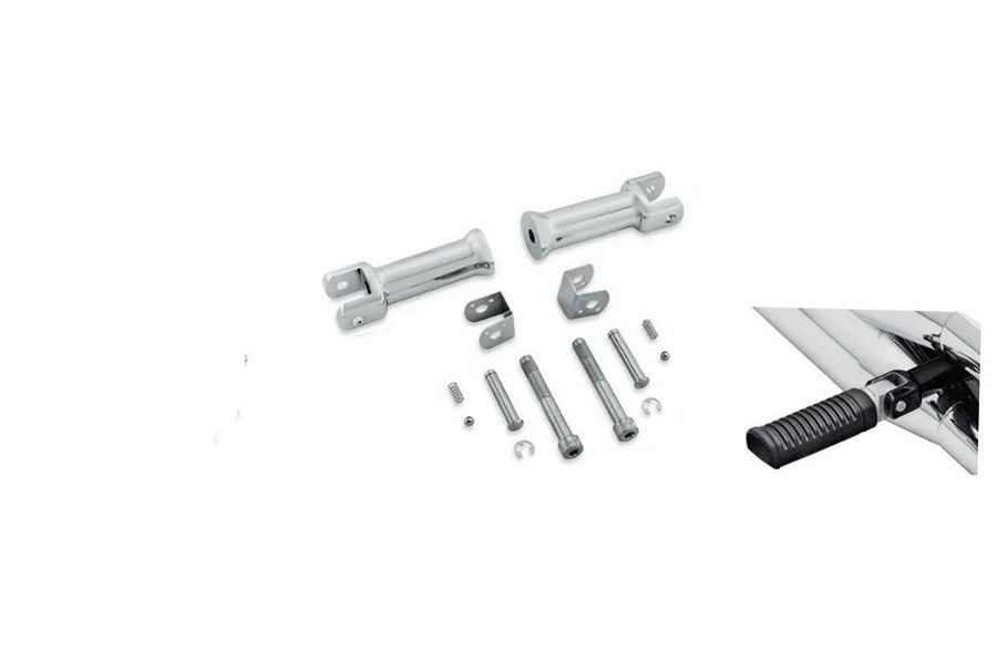 27-0206 - M8 Passenger Footpeg Mount Kit Chrome by V-Twin