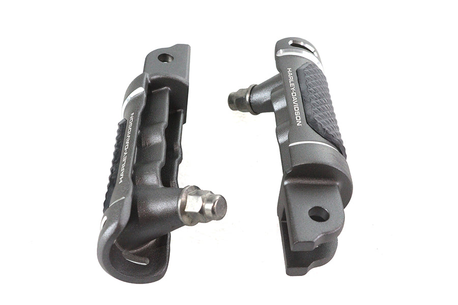 27-0234 - M8 NYC Style Driver Footpeg Set Graphite by V-Twin
