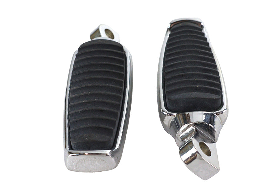 27-0325 - Chrome Footpeg Set with Rubber Inlay by Wyatt Gatling