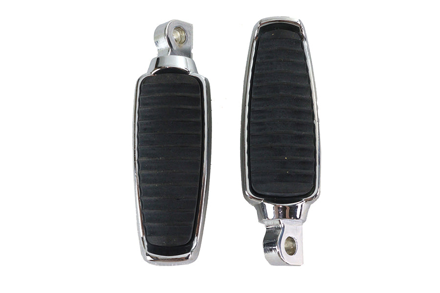 27-0325 - Chrome Footpeg Set with Rubber Inlay by Wyatt Gatling