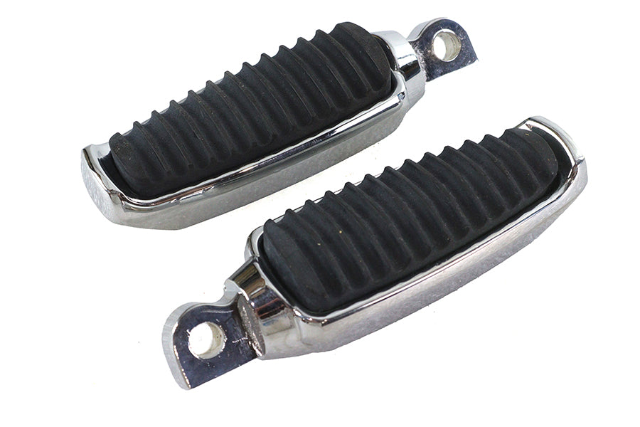 27-0325 - Chrome Footpeg Set with Rubber Inlay by Wyatt Gatling
