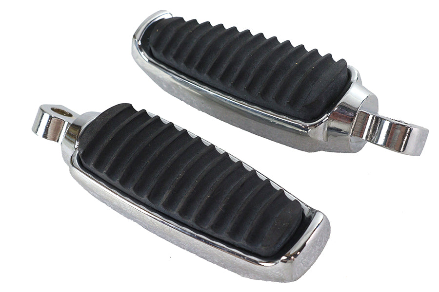 27-0325 - Chrome Footpeg Set with Rubber Inlay by Wyatt Gatling