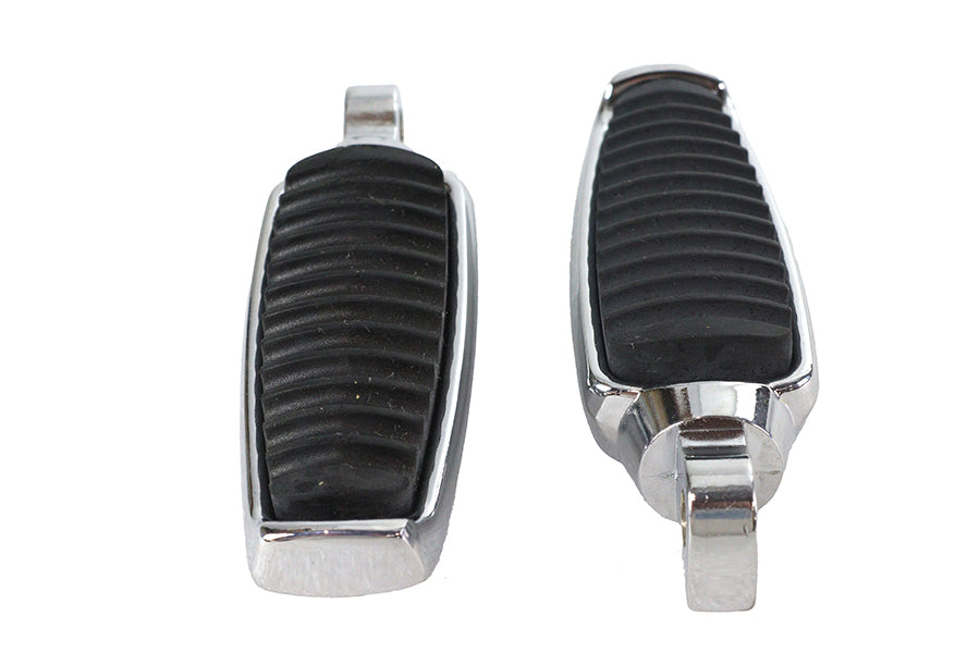 27-0326 - Chrome Footpeg Set with Rubber Inlay by Wyatt Gatling
