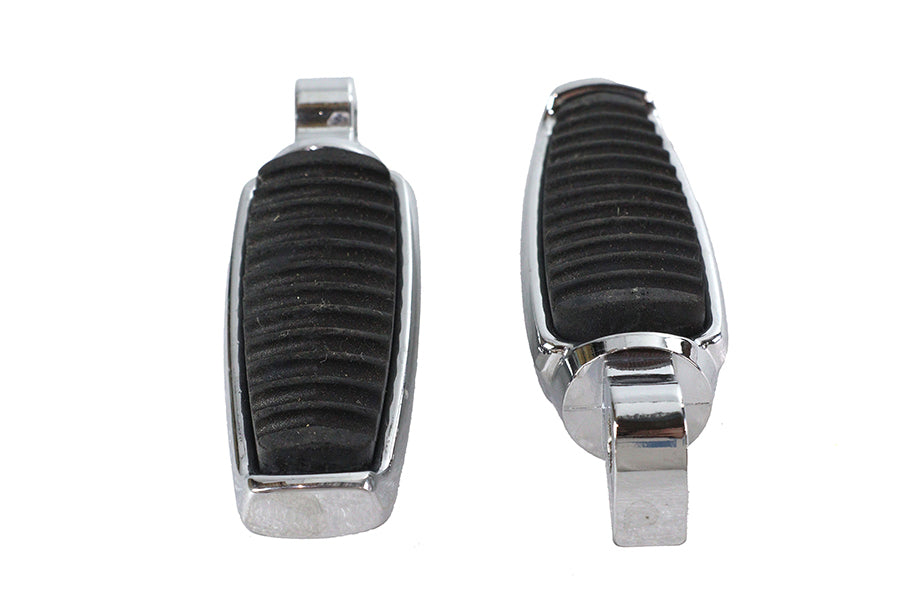 27-0327 - Chrome Footpeg Set with Rubber Inlay by Wyatt Gatling