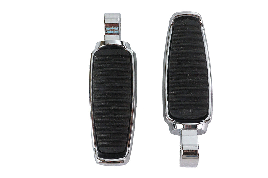 27-0327 - Chrome Footpeg Set with Rubber Inlay by Wyatt Gatling