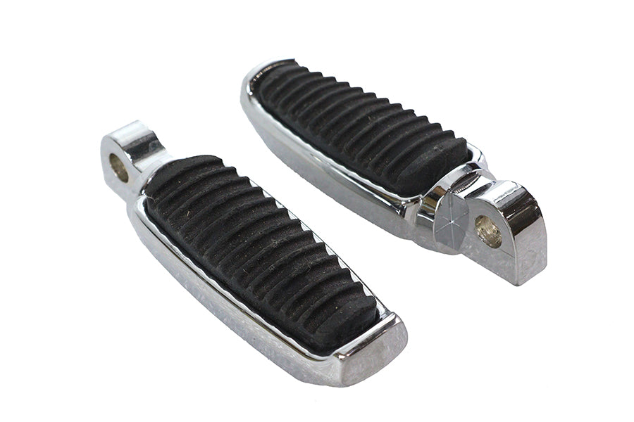 27-0327 - Chrome Footpeg Set with Rubber Inlay by Wyatt Gatling