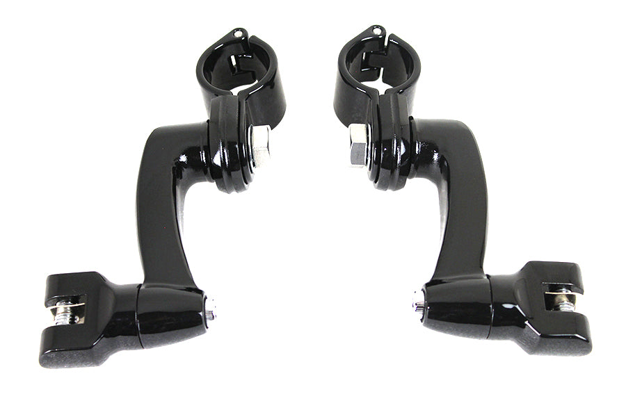 27-0360 - Highway Bar Footpeg Mount Set Black by V-Twin