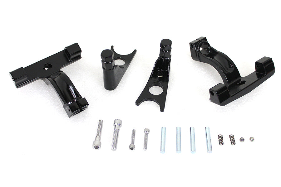 27-0383 - Gloss Black Passenger Footboard Mount Kit by Wyatt Gatling