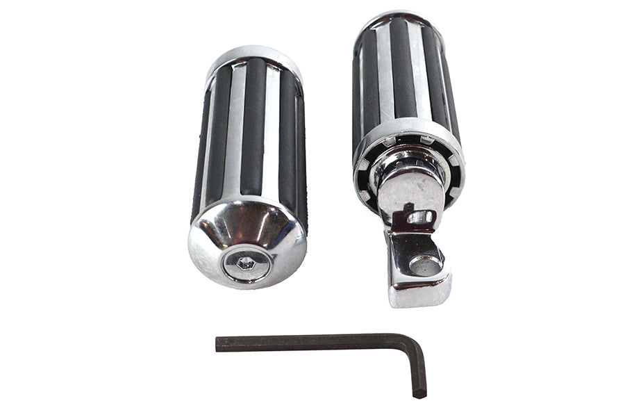 27-0403 - Chrome Railer Style Footpeg Set by V-Twin