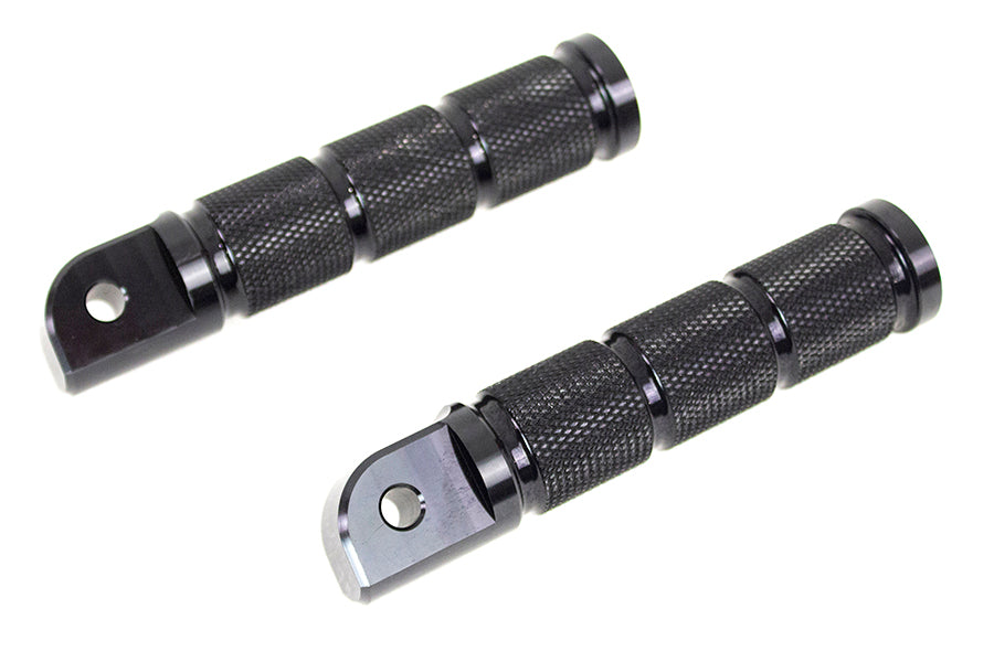 27-0474 - Black Retro Passenger Footpeg Set by Wyatt Gatling