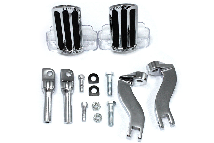 27-0564 - Rail Style Adjustable Footpeg Kit Chrome by V-Twin
