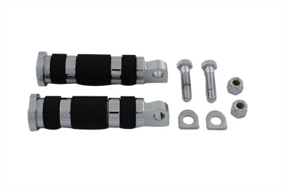 27-0615 - Chrome Magna Ring Style Passenger Footpeg Set by V-Twin
