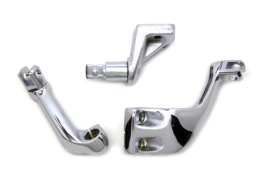 27-0641 - Chrome Driver Replica Footpeg Mount Set by V-Twin