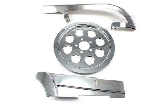 27-0681 - Chrome Belt Guard Kit by V-Twin