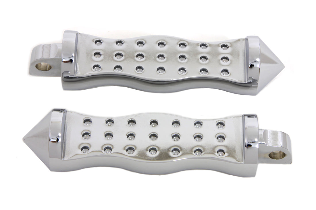 27-0715 - Chrome Form Factor Footpeg Set Druid Style by V-Twin